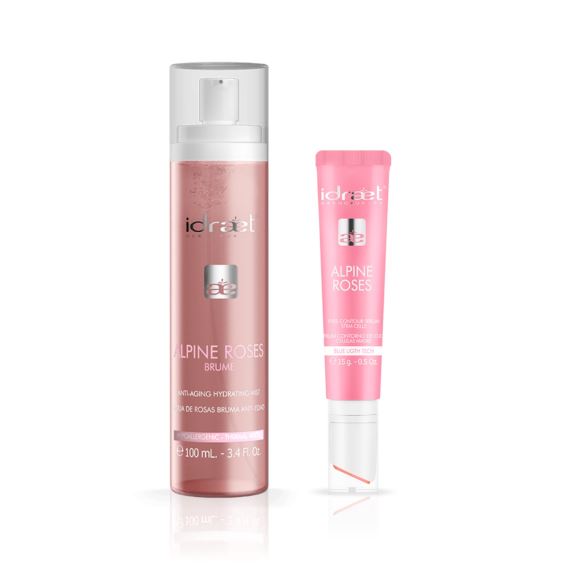 Kit Facial Agua de Rosas + Contorno de Ojos Alpine Roses Idraet