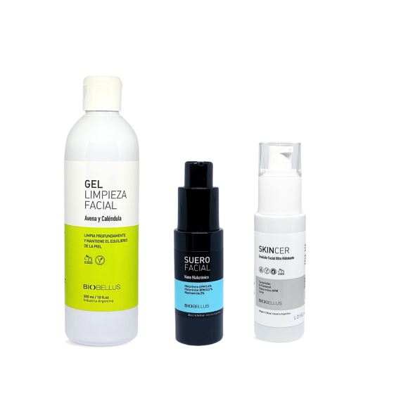 Combo Kit Rutina Facial Diaria Nano Hialuronico Todo Tipo de Piel Biobellus