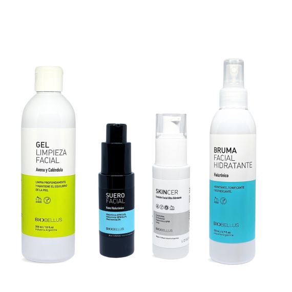 Combo Kit Rutina Facial Completa Nano Hialuronico Biobellus