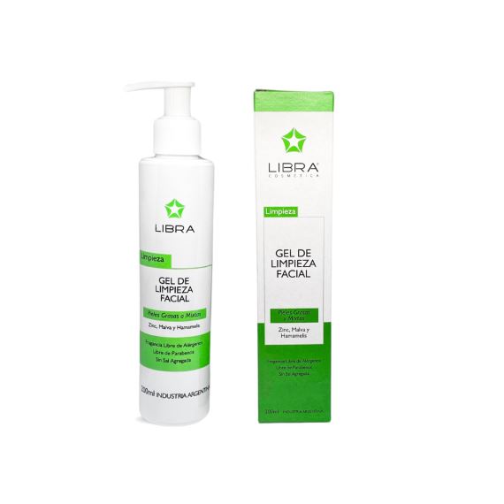 Gel de Limpieza Facial Piel Mixta Zinc Hamamelis 200 ml Libra