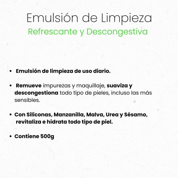 Emulsion de Limpieza Facial Descongestiva 500g Libra