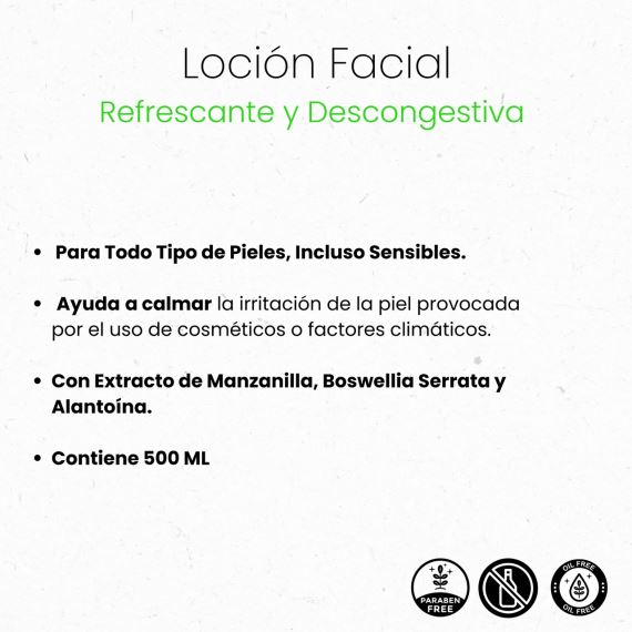 Loción Facial Descongestiva Todo Tipo de Piel 500 ml Libra