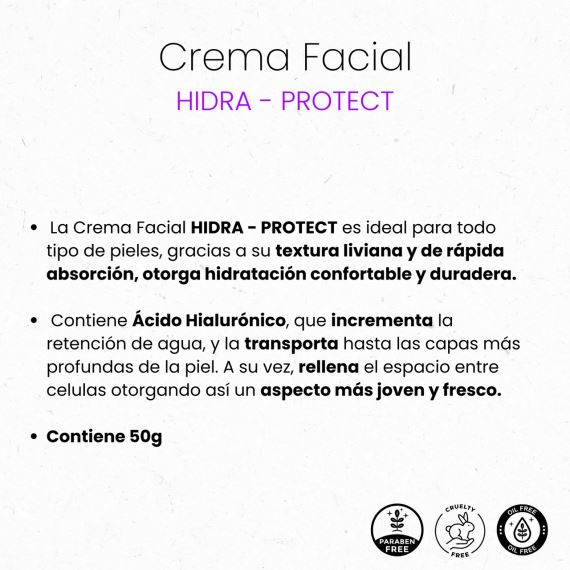 Crema Facial Hidra Protect Todo Tipo de Piel 50g Libra