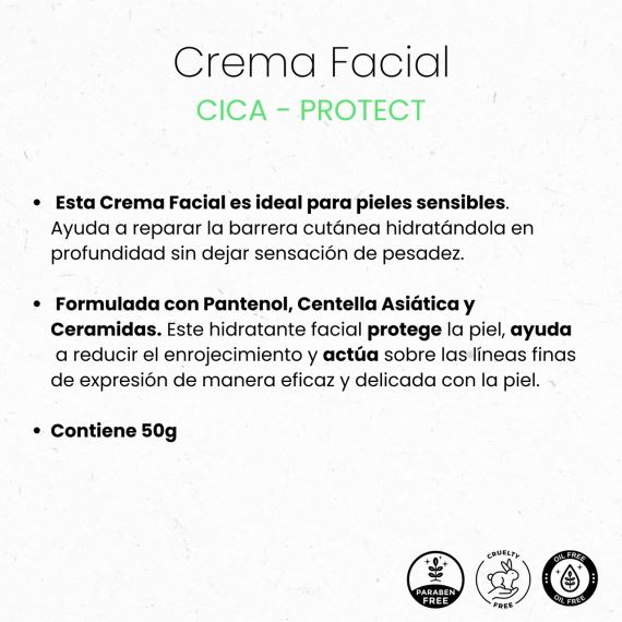 Crema Facial Cica Protect Reparadora Piel Sensible 50g Libra