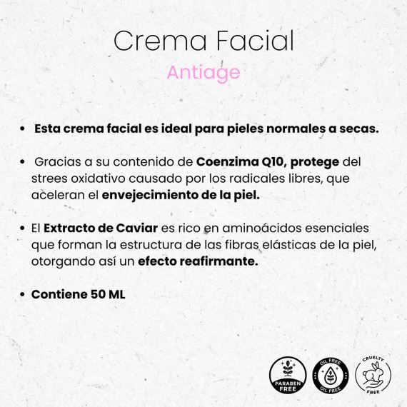 Crema Facial Antiage Piel Normal a Seca 50 ml Libra