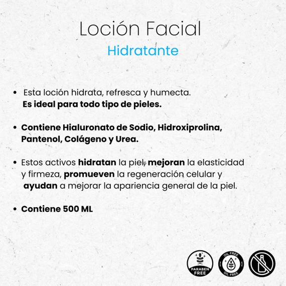 Locion Facial Tonica Hidratante Todo Tipo de Piel 500 ml Libra