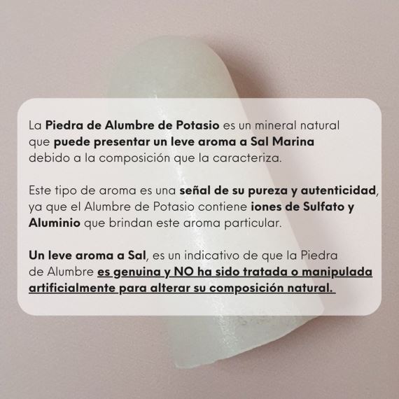 Piedra de Alumbre Pulida Potasio Desodorante Natural 80g