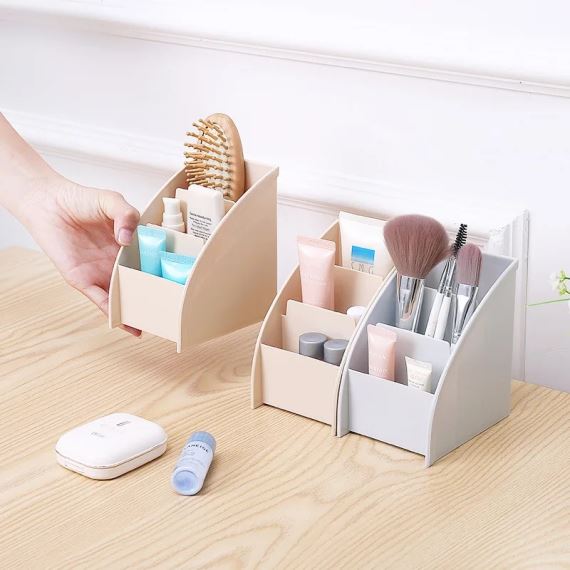 Organizador Maquillaje Cosmeticos Multiuso 3 Divisiones Blanco