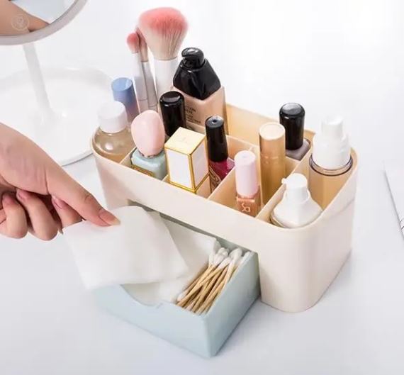 Organizador Maquillaje Cosmeticos C/Cajón De Color Plastico Reforzado