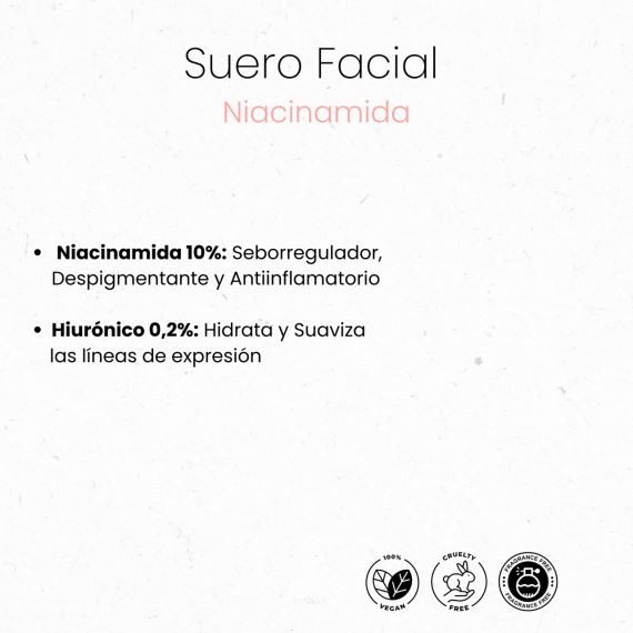 Suero Facial Niacinamida 10% Hidratante 30 ml Biobellus