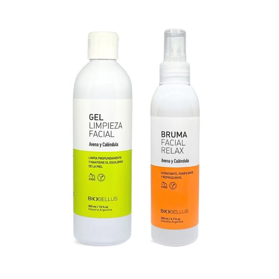 Pack Gel de Limpieza Facial + Bruma Avena y Calendula Biobellus