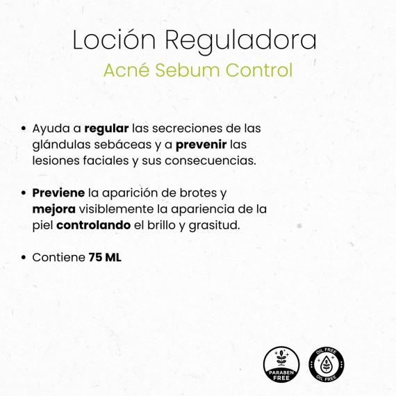 Locion Reguladora Acne Sebum Control Piel Grasa 75 ml Idraet