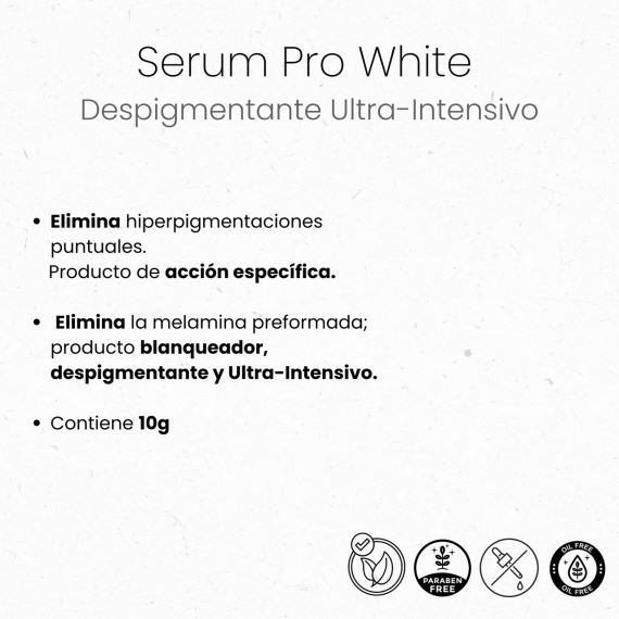 Serum Pro White Despigmentante Aclarante Manchas 10 g Idraet