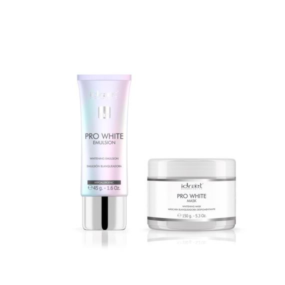 Pack Emulsion + Máscara Facial Pro White Aclarante Idraet