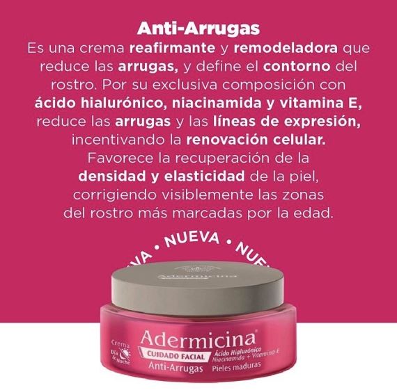 Crema Facial Acido Hialuronico Antiarrugas 90 g Adermicina