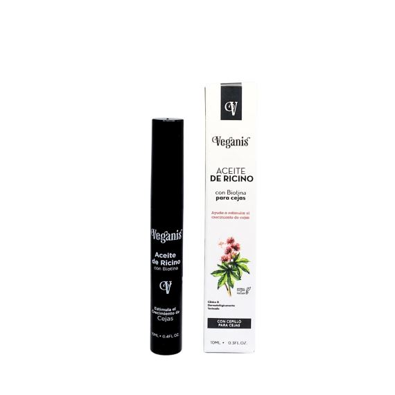 Aceite de Ricino Cejas Crecimiento Biotina 10 ml Veganis